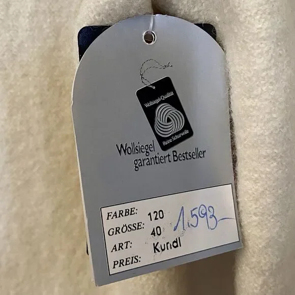 Giesswein Ladies M Cream Pure Wool Jacket Coat Timeless Classic‎ Quiet Luxury - Picture 11 of 12